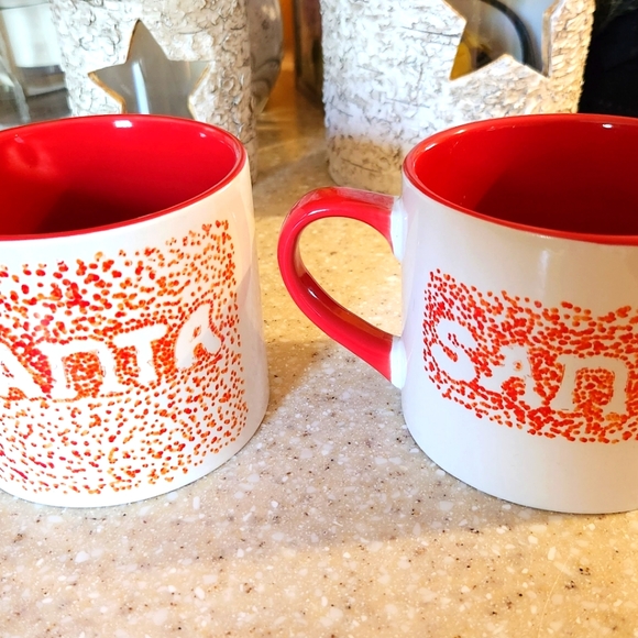 2 Santa Christmas Mugs Stocking & Santa Ornament - Picture 4 of 7